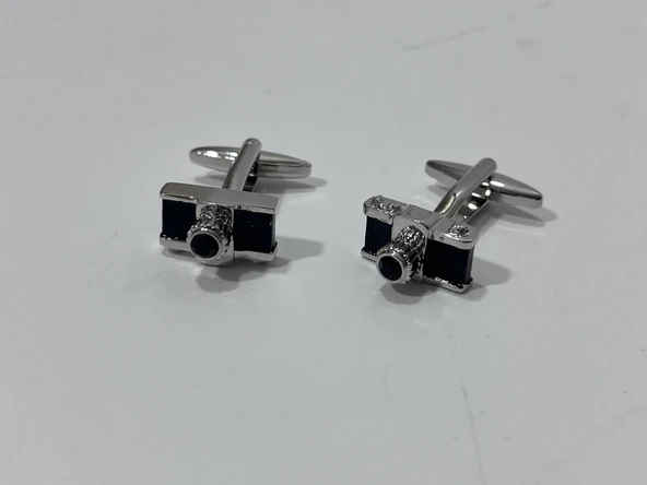 Fotoğraf Makinesi Tasarım Erkek Gömlek Kol Düğmesi - 2