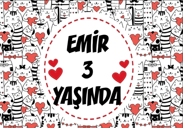 Gökkuşağı Temalı Doğum Günü Afişi 50X70 cm ürün görseli