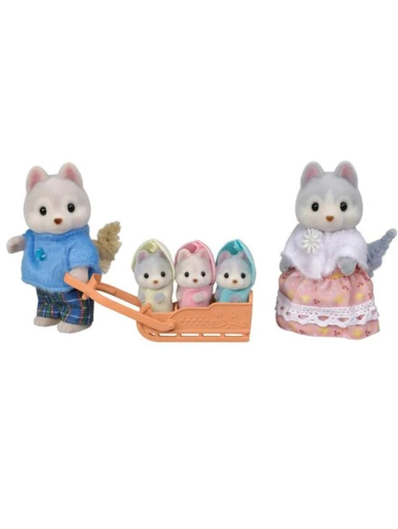 Calico Critters Husky Ailesi Figür Oyuncak Seti