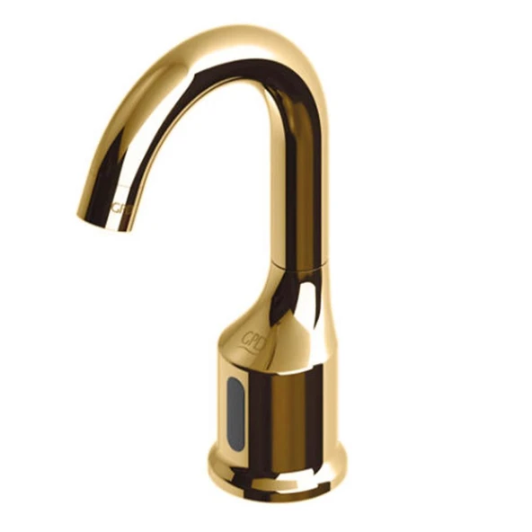 GPD Fotoselli Yüksek Lavabo Bataryası 160 Gold (PVD) Çift Su Girişli