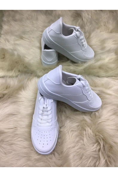 Beyaz - Unisex Spor Ayakkabı Günlük Sneakers - 3