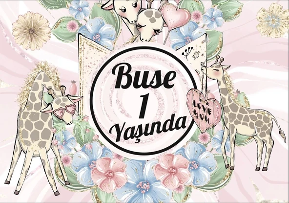 Kedi Teamlı Doğum Günü Afişi 50X70 cm ürün görseli