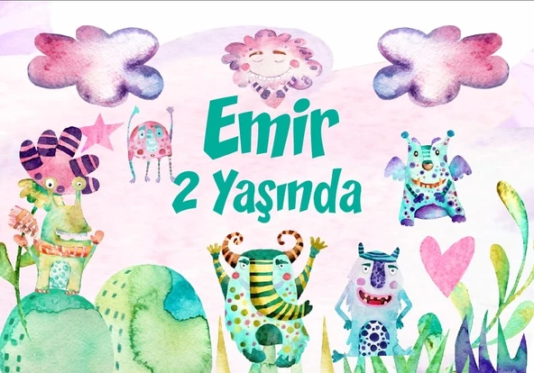 Canavarlar Doğum Günü Afişi 70X100 cm ürün görseli