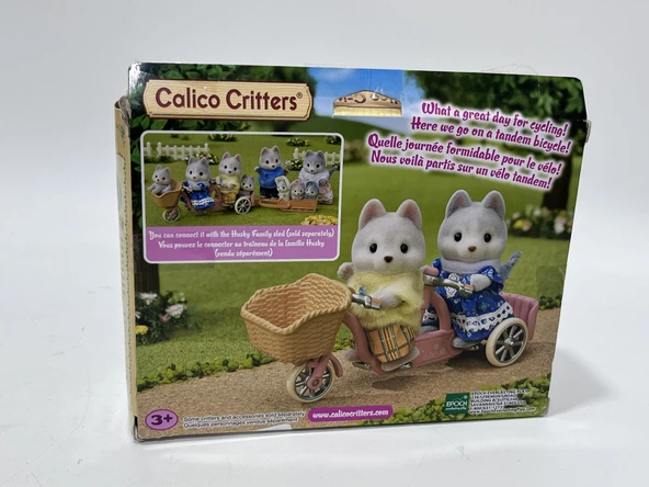 Calico Critters Husky Tandem Cycling Set Figür Oyunca Seti - 5