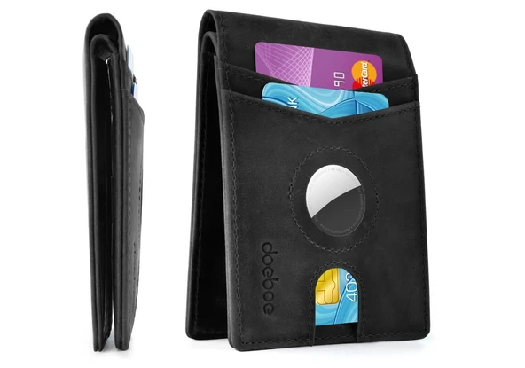 Doeboe AirTag Uyumlu RFID Korumalı Deri Erkek Cüzdanı