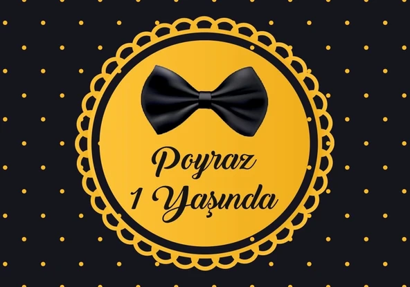 Papyon Temalı Doğum Günü Afişi 70X100 cm ürün görseli