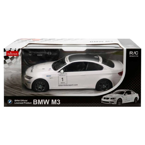 Rastar 1:14 Uzaktan Kumandalı Araba Bmw M3 32 Cm Işıklı Beyaz - 3