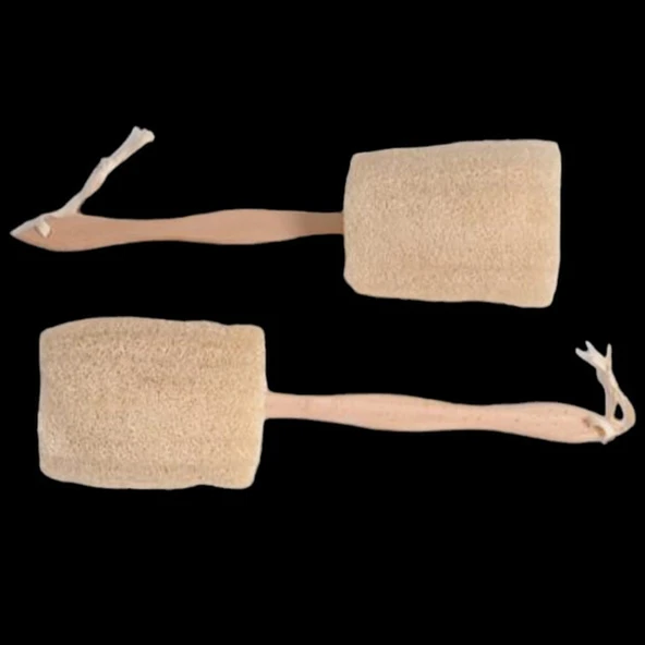 Loofah ( Kabak ) Ahşap Saplı Tombul - 2