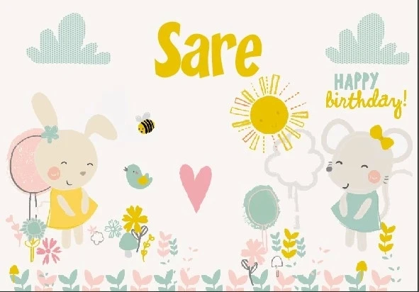 Fare Temalı Doğum Günü Afişi 100X150 cm ürün görseli