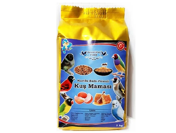 Beautiful Food Ballı Yumurtalı vip classic Kuş Yemi 1Kg