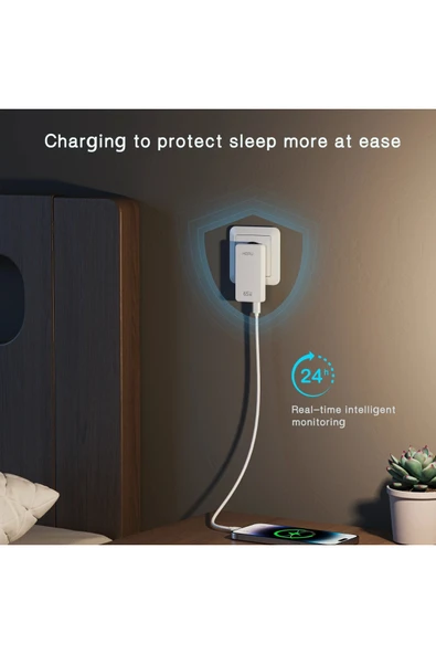 Hepu Hp-C36 Yeni Nesil 65W GAN 1 x Typ-C PD 1 x USB QC Şarj Adaptörü - 6