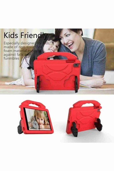 Galaxy Tab S7/S8/S9/S9 FE Uyumlu 11 inç Eğlenceli Standlı Yumuşak Like Tablet Kılıfı - Resim 3