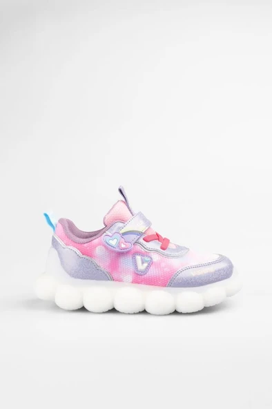Vicco Balloon 346.B25Y.207 Anatomik Taban Kız Çocuk Işıklı Spor Ayakkabı Lila 24-28 - Resim 8