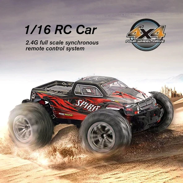 Xinlehong 1:16 Brushless Uzaktan Kumandalı Yüksek Hızlı Rc Araba 52km/s 2.4Ghz 4WD Usb Şarj Mavi - 2