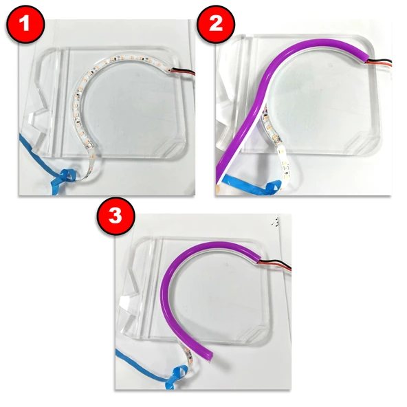 Mor 6mm İkinci Nesil Silikon Neon LED Şerit Kılıfı – 5 Metre Difüzör Tüp (LED Hariç) - 8