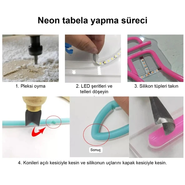 Mor 6mm İkinci Nesil Silikon Neon LED Şerit Kılıfı – 5 Metre Difüzör Tüp (LED Hariç) - 3