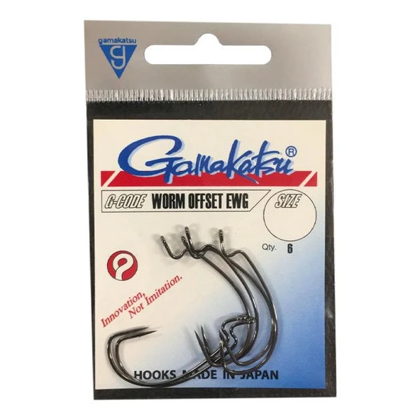 Gamakatsu Worm Offset EWG NO:4 Olta İğnesi 6Adet