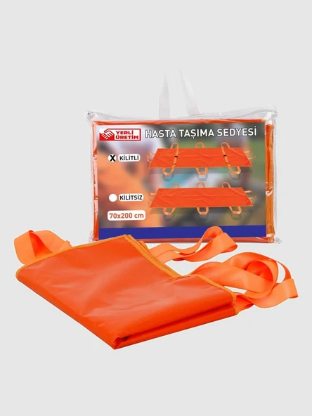 200x70 Cm Emniyet Kilitli Hasta Taşıma Transfer Sedyesi, Hasta Sedyesi - 3