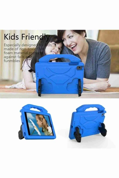 Galaxy Tab S7/S8/S9/S9 FE Uyumlu 11 inç Eğlenceli Standlı Yumuşak Like Tablet Kılıfı - Resim 9