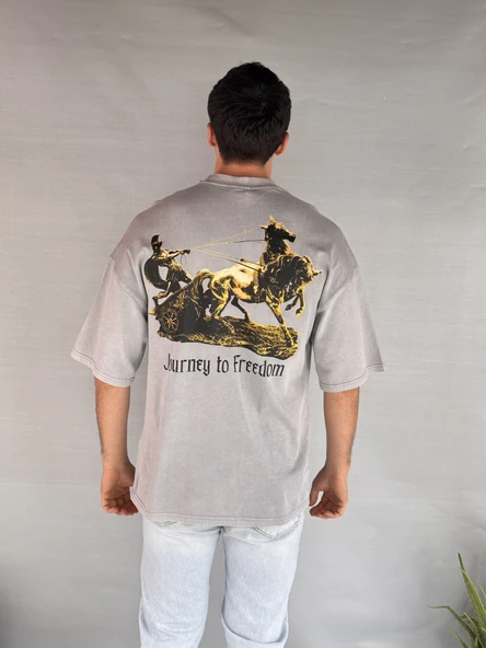 Gladyatör Yıkamalı T-shirt - 4