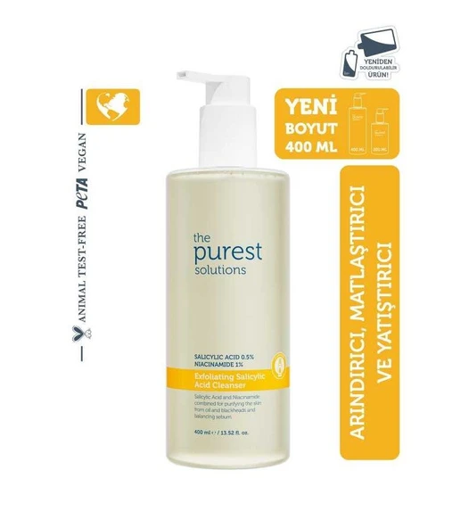 The Purest Solutions Exfoliating Salicylic Acid Cleanser Yüz Yıkama Jeli 400 ml