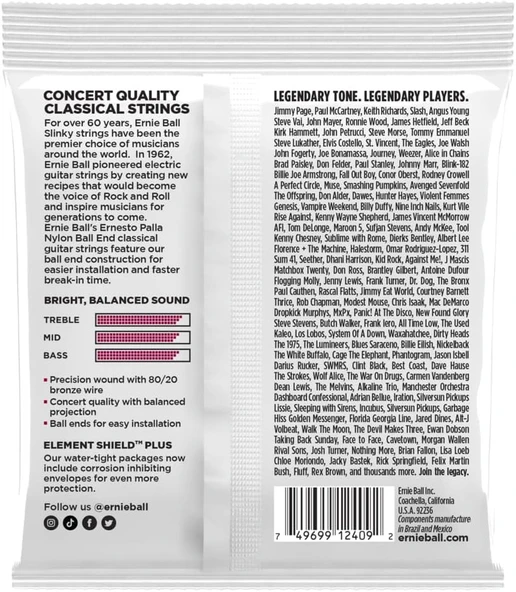 Ernie Ball P02409 Ernesto Palla Klasik Gitar Telleri Siyah & Altın Ball Uçlu Naylon - 2