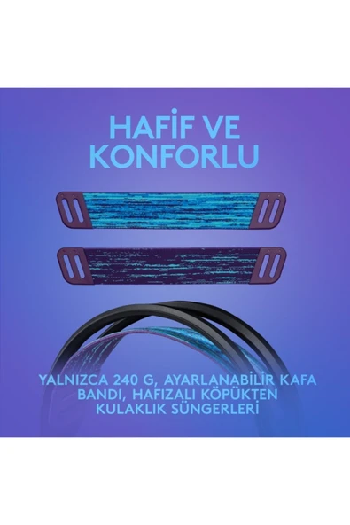 G335 Kablolu Siyah Oyuncu Kulaklığı - 2