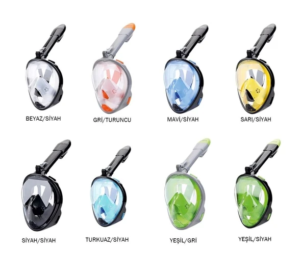 Bermuda Full Face Tam Yüz Maskesi Siyah/Siyah S/M - 5