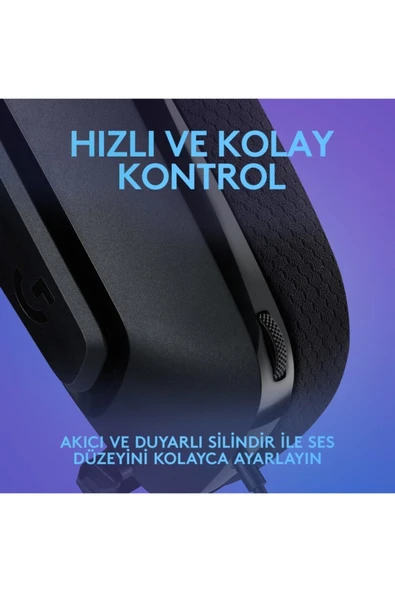 G335 Kablolu Siyah Oyuncu Kulaklığı - 4