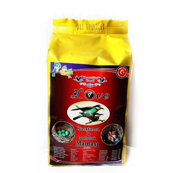 Beautiful Food Love Kızıştırma ve Doluluk Kuş Yemi Maması 1 KG