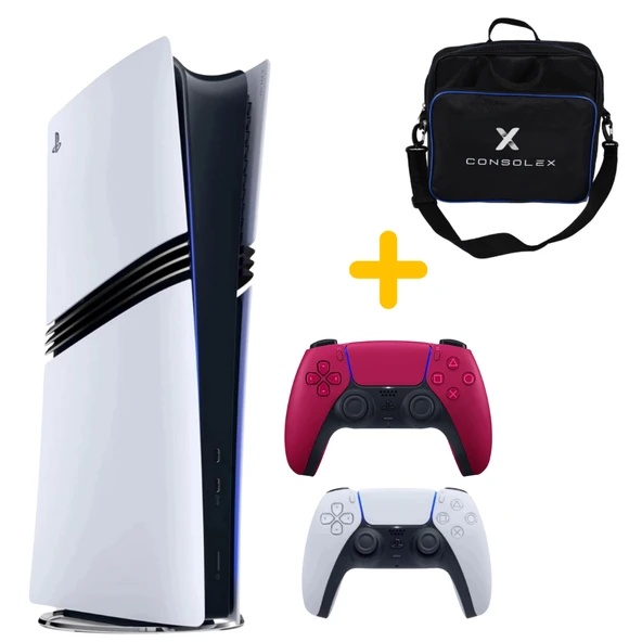 Sony Playstation 5 - Pro 2 TB Oyun Konsolu (CFI-7021 Avrupa) - Çift Kol- (Bordo) + ÇANTA