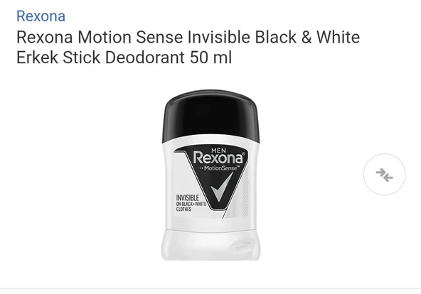 rexona Men Erkek Anti-perspirant Stick Deodorant Invisible Black And White 50 Ml 1 Adet