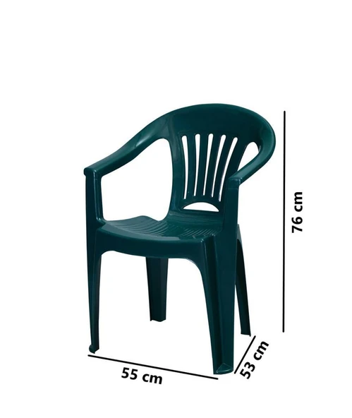 Omnipazar MT-GF141 Zaffiro Plastik Bahçe Balkon Sandalye 4'lü Set - 6