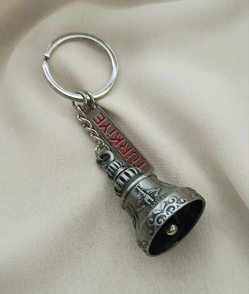 Anahtarlık Metal Zil Çan Tasarım Çanta Araba Cüzdan Süsü - Resim 3