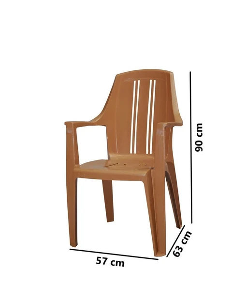 Omnipazar MT-GF139 Orbita Plastik Bahçe Balkon Koltuk Sandalye 4'lü Set - 4