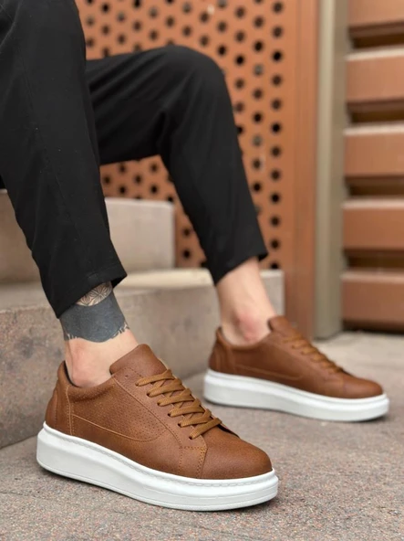 BA0423  Kalın Tırtık Yüksek Taban Taba Bağcıklı Spor Erkek Ayakkabı ürün görseli