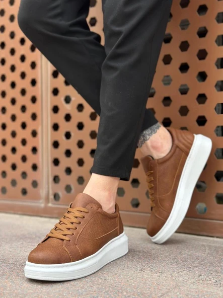 BA0423  Kalın Tırtık Yüksek Taban Taba Bağcıklı Spor Erkek Ayakkabı - Resim 2