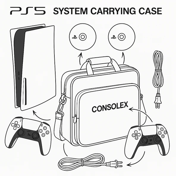 Sony Playstation 5 - CFI 2016 Avrupa - Slim Dijital Versiyon - Tek Kol + ÇANTA - 2