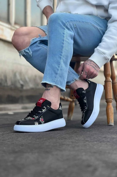 WG040 Siyah Kurukafa Erkek Casual Ayakkabı - 2