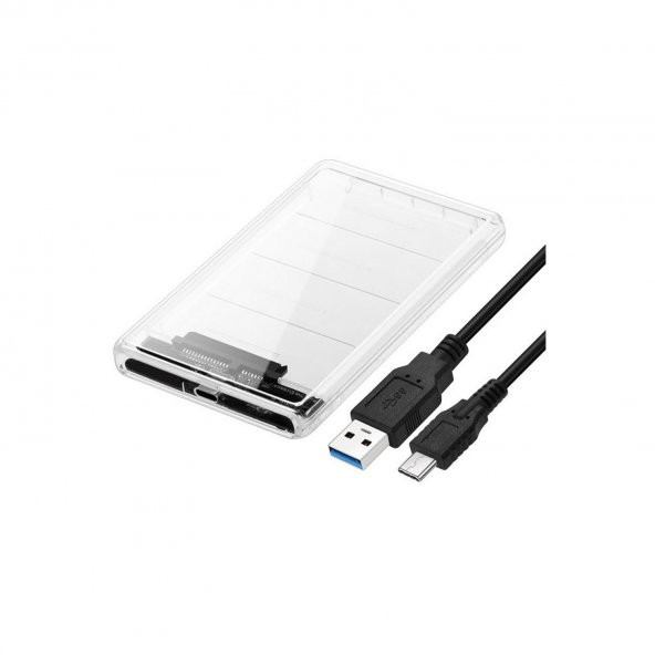 2.5 Sata Type C USB 3.1 USB 3.0 Şeffaf Harici SSD HDD Disk Kutusu