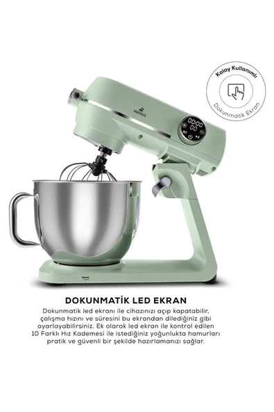 Karaca Karaca Multichef Artisan 7 lt 1800 W Yeşil Döküm Stand Mikser - 3