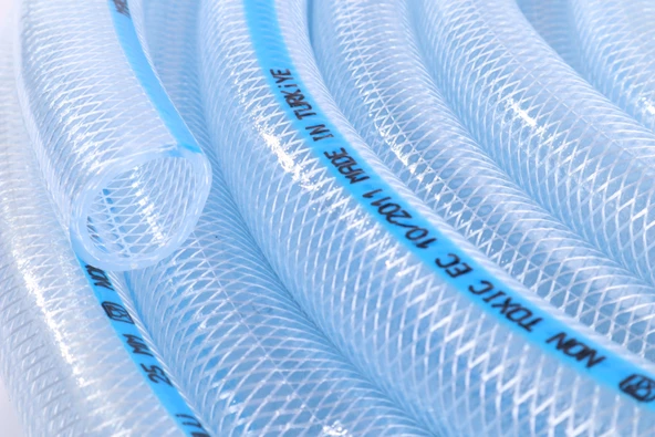 3/4"  Süper Örgülü Şeffaf Hortum ( İç çap 19mm)  50mt - 3
