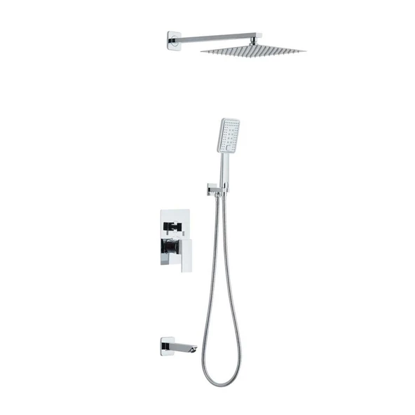 DUXXA ANKASTRE DUŞ SETİ KARE (KROM)