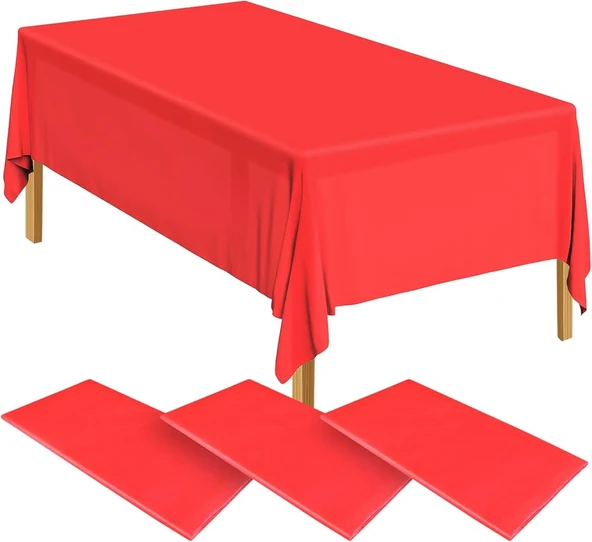 MASA ÖRTÜSÜ BASKISIZ KIRMIZI ürün görseli 1