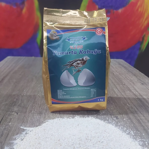 Beautiful Food Yumurta Kabuğu Kuşlar için Kalsiyum Desteği 1Kg. Kabuk - 2