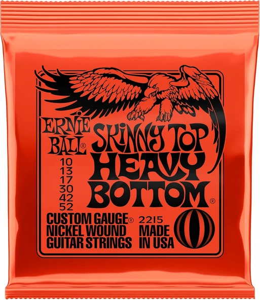 Ernie Ball P02215 Skinny Top Heavy Bottom Slinky Elektro Gitar Teli - Kalınlık 10-52