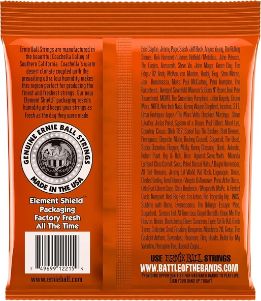 Ernie Ball P02215 Skinny Top Heavy Bottom Slinky Elektro Gitar Teli - Kalınlık 10-52 - 2
