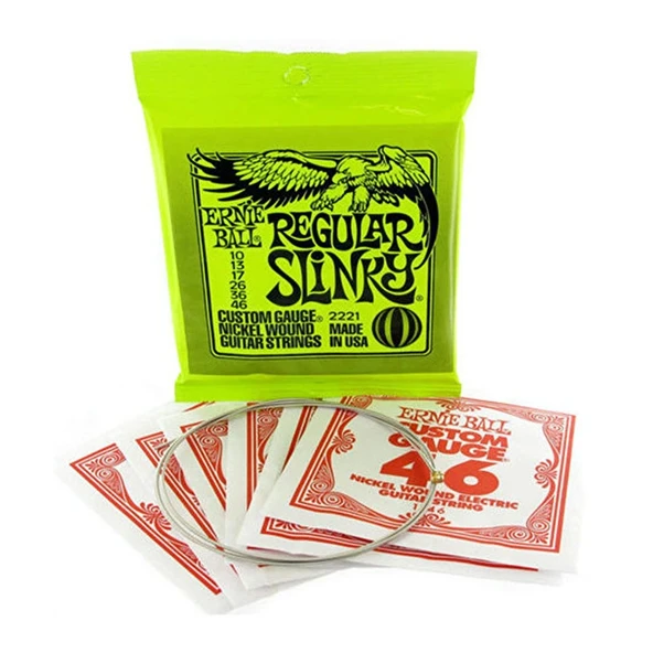 Ernie Ball P03221 Normal Slinky Nickel Wound Elektro Gitar Telleri 3'lü Paket - Ölçü 10-46 - 5