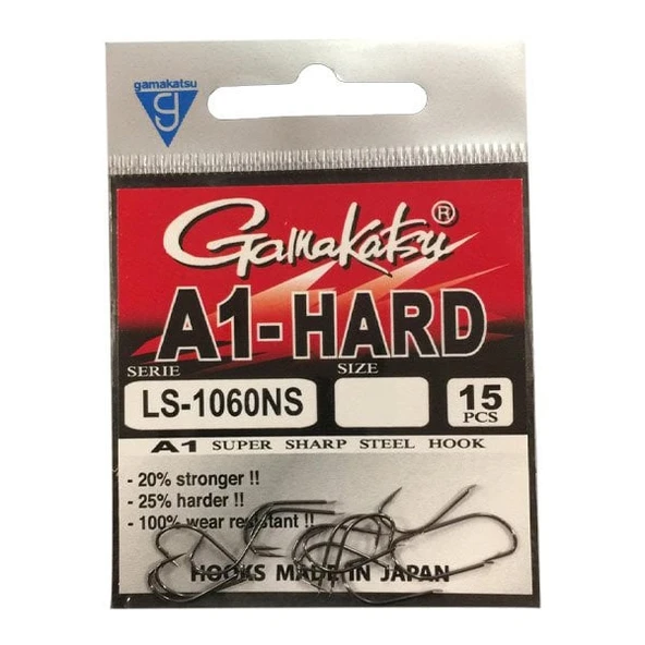 Gamakatsu A1 Hard LS 1060NS NO:10 Siyah Olta İğnesi 15Adet