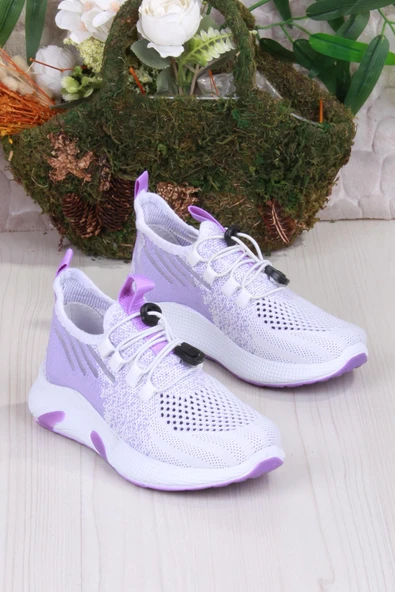 Fort 507051 Gossi Rahat Esnek Hafif Bağçıksız Tekstil Delikli Kız Çocuk Ayakkabı - 8